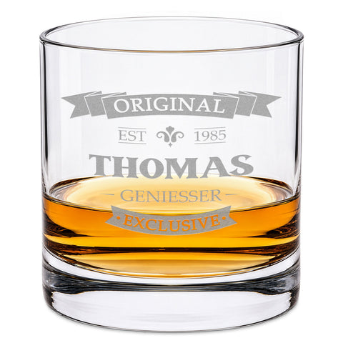 Leonardo Whiskyglas mit Gravur "Original V2"