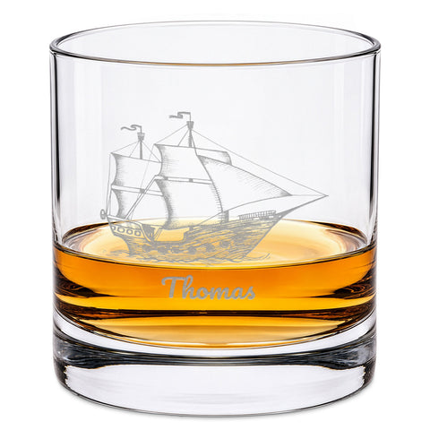Leonardo Whiskyglas mit Gravur "Segelboot"