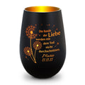Deko Windlicht aus Glas mit Gravur - Pusteblumen - Personalisiert mit Namen & Datum