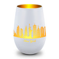 Deko Windlicht aus Glas mit Gravur - Skyline New York