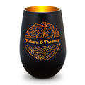 Deko Windlicht aus Glas mit Gravur - Nature Love - Personalisiert mit Name