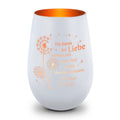 Deko Windlicht aus Glas mit Gravur - Pusteblumen - Personalisiert mit Namen & Datum