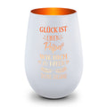 Deko Windlicht aus Glas mit Gravur - Glück ist einen Papa wie Dich zu haben - Personalisiert mit Nam
