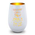 Deko Windlicht aus Glas mit Gravur - Glück ist einen Papa wie Dich zu haben - Personalisiert mit Nam