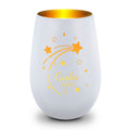 Deko Windlicht aus Glas mit Gravur - Sternschnuppe - Personalisiert mit Namen & Datum