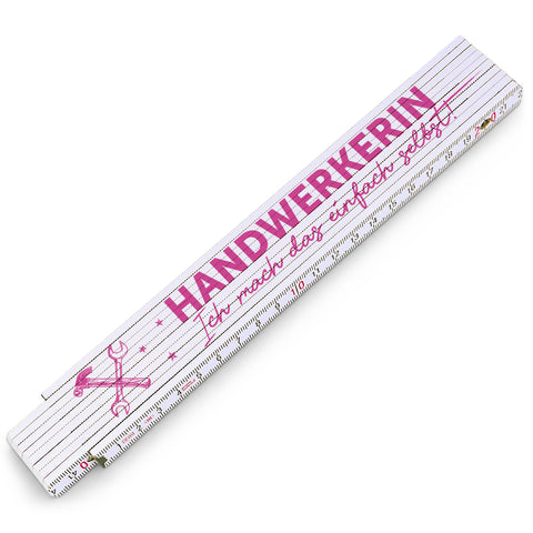 Zollstock 2 Meter - Handwerkerin - Geschenk zum Muttertag und Geburtstag
