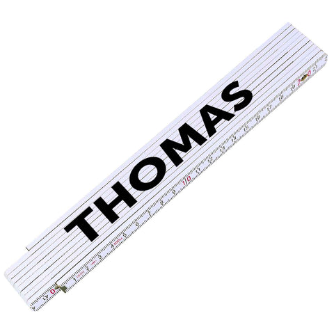Zollstock 2 Meter mit Gravur oder Druck - Wunschname - Personalisiert mit Namen
