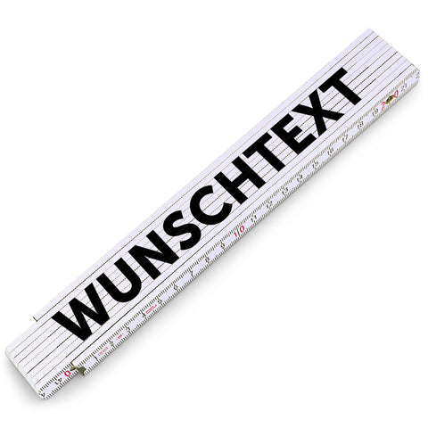Zollstock 2 Meter mit Gravur oder Druck - Wunschname - Personalisiert mit Namen