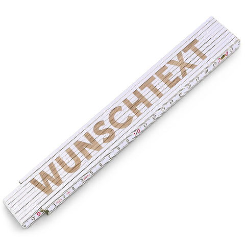 Zollstock 2 Meter mit Gravur oder Druck - Wunschname - Personalisiert mit Namen