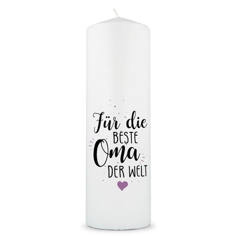 Große Kerze "Für die beste Oma / den besten Opa der Welt"