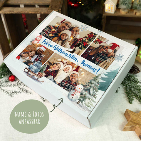 Personalisierter DIY Adventskalender mit 4 Fotos & Wunschtext zum selbst Befüllen
