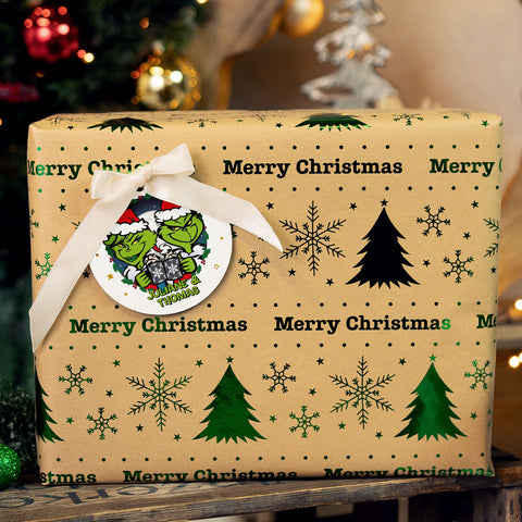 Christbaumschmuck aus Holz - Grinch - Weihnachtsanhänger mit Namen