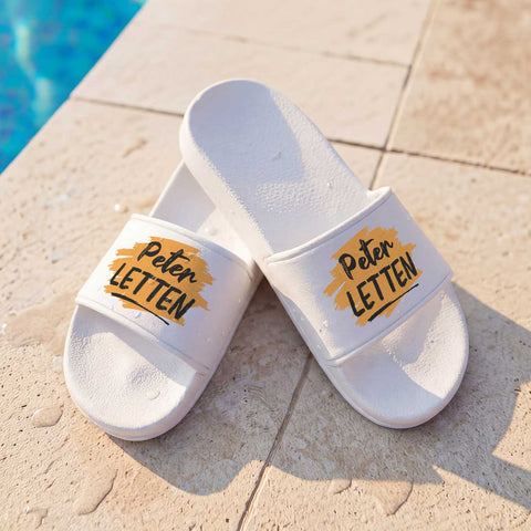 Personalisierte Badelatschen - Letten - Badeschuhe mit eigenem Namen