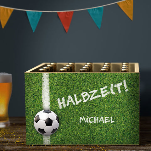 DIY Bierkasten Banderole mit 24 Deckelaufklebern - Fussball Motiv