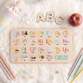 Frühstücksbrettchen mit Druckmotiv & Name - ABC Tiere