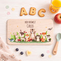 Frühstücksbrettchen mit Druck & Name im "Tiergruppe" Design