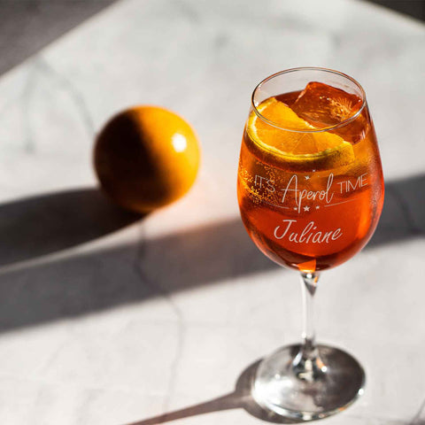 Leonardo Weinglas mit Gravur - "It's Aperol Time" mit Wunschname