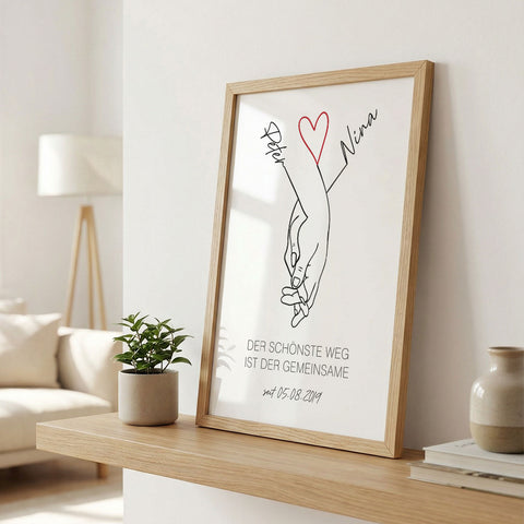 Personalisiertes Poster - Der schönste Weg - Personalisiertes Geschenk