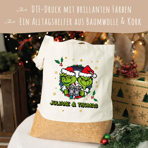Einkaufstasche Kork - Grinch