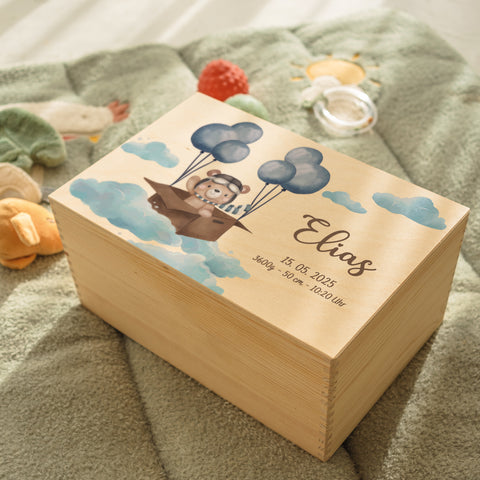 Erinnerungskiste für Kinder mit UV-Druck - Bärchen