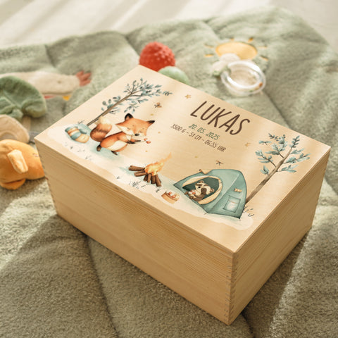 Erinnerungskiste für Kinder mit UV-Druck - Camping