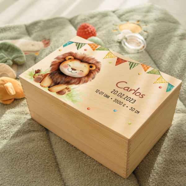 Erinnerungskiste für Kinder mit UV-Druck - Partytiere GRAVURZEILE