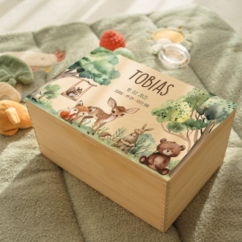 Erinnerungskiste für Kinder mit UV-Druck - Wald