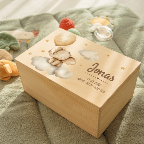 Erinnerungskiste für Kinder mit UV-Druck - Wolken