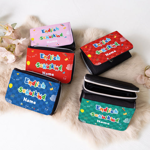 Bedruckte Geldbörse zur Einschulung - Endlich Schulkind