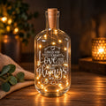 Flaschenlicht mit LED-Lichterkette und Gravur "Love you always"