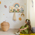 Personalisierte Garderobe fürs Kinderzimmer - mit Regenbogen für Mädchen und Jungen