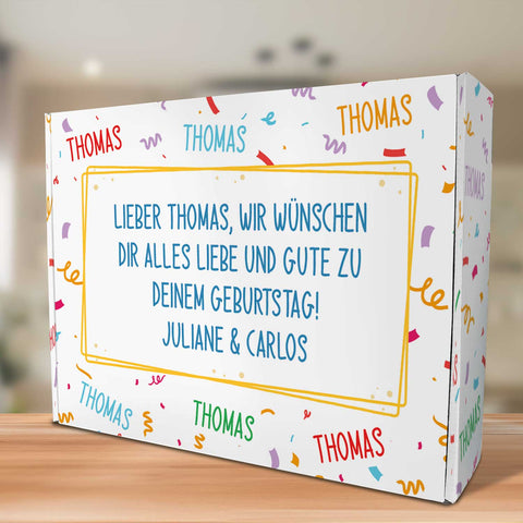 Personalisierte DIY Geschenkbox - Geburtstag mit Wunschtext