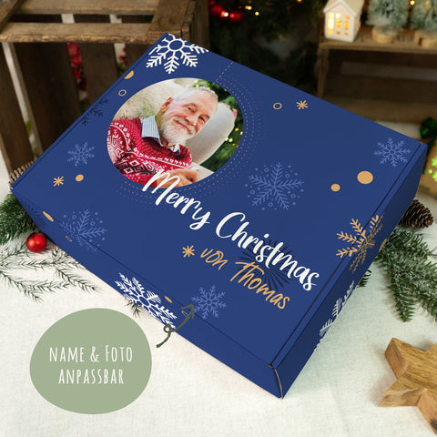 Personalisierte DIY Geschenkbox Fotomotiv Kreis mit Foto & Namen