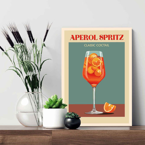 Holzschild mit Aperol Spritz Motiv - Geschenk für Aperol Liebhaber