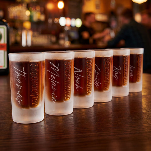 Jägermeister Shot Gläser - 1er & 6er Set - Personalisierte Schnapsgläser mit Name