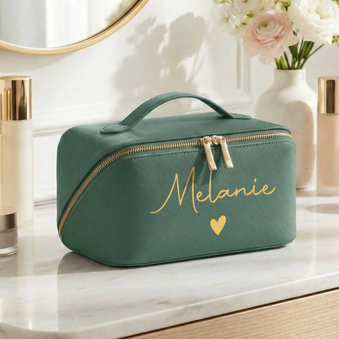 Personalisierte eckige Kosmetiktasche mit Name für Kosmetik & MakeUp