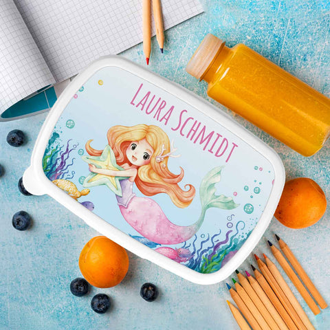 Bedruckte Lunchbox für Kinder - Meerjungfrau