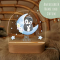 Kinder LED Nachtlicht mit Sockel aus Holz - "Mond Tiere" GRAVURZEILE – Bild 39