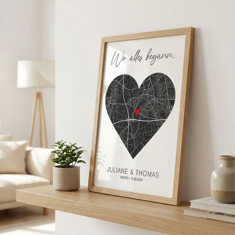 Personalisiertes Poster - Wo alles begann - Personalisiertes Geschenk
