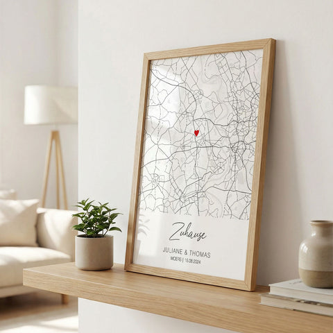 Personalisiertes Poster - Zuhause - Personalisiertes Geschenk