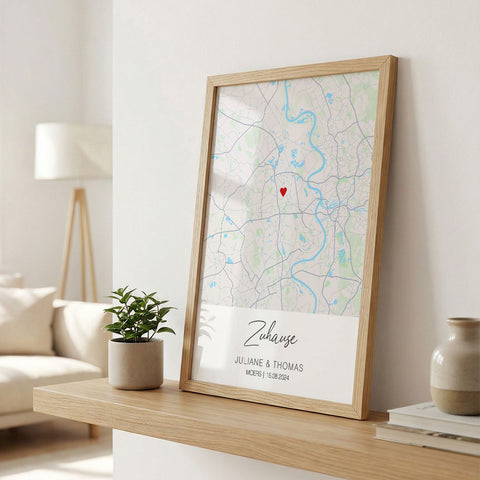 Personalisiertes Poster - Zuhause - Personalisiertes Geschenk