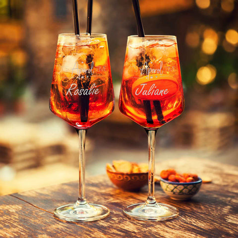 Leonardo Weinglas mit Gravur - "It's Aperol Time" mit Wunschname