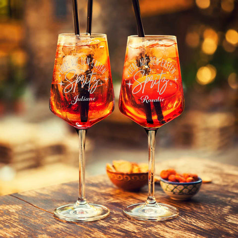Leonardo Weinglas mit Gravur - "Liebe auf den ersten Spritz" mit Name