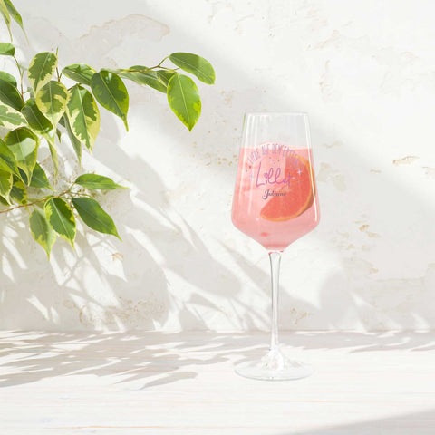 Leonardo Weinglas mit UV-Druck - "Liebe auf den ersten Lillet" mit Wunschname