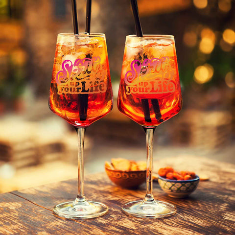 Leonardo Weinglas mit UV-Druck - "Spritz up your Life"