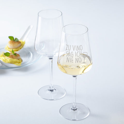 Leonardo Weinglas mit Gravur "Zu Vino sag ich nie no"