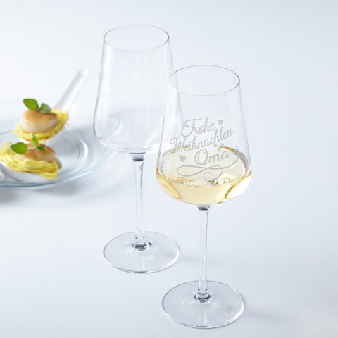 Leonardo Puccini Weinglas mit Gravur "Frohe Weihnachten Oma"