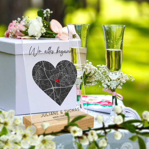 Personalisiertes Acrylglas mit dem Motiv "Wo alles begann"