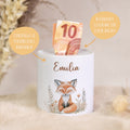 Personalisierte Keramik-Spardose Waldtiere V2 – Fuchs