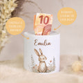Personalisierte Keramik-Spardose Waldtiere V2 – Hase